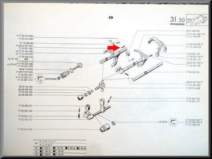 Locking pin selector fork – Renault 12 – Renault 15 - Renault 17 - OEM 0853937500