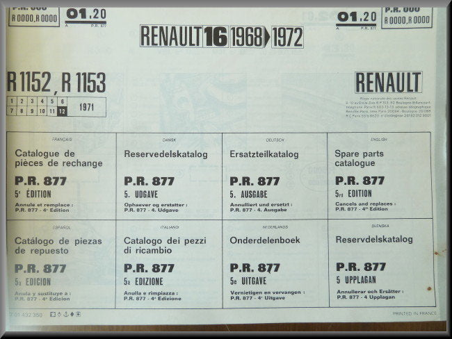 PR 877 édition 5 R16 L-TL.