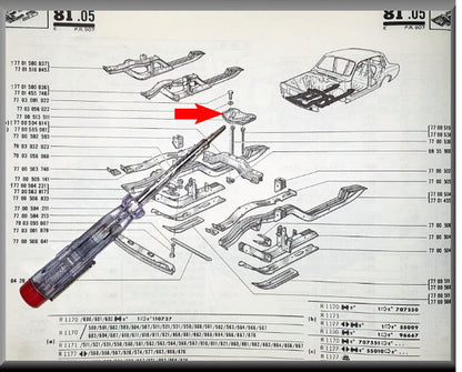 Accubak – Renault 12 – Renault 15 - Renault 17 - OEM 7700513511