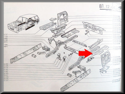 Vloerplaat links Break – Renault 12 – OEM 7700520791