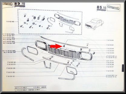Grille clamp – Renault 12 – OEM 7700519840