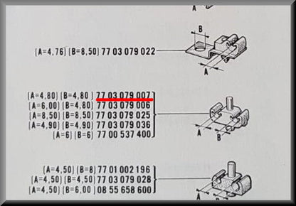 Remleiding benzineleiding klem (dubbel) – Renault 12 – OEM 7703079007