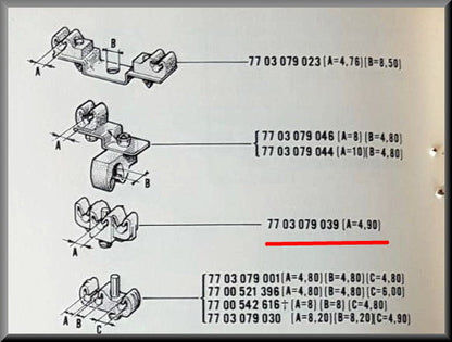 Brake line/fuel line clamp (triple)