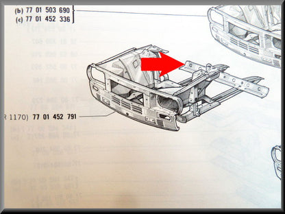 Traverse avant – Renault 12