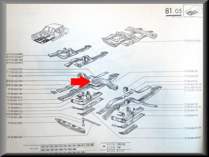 Traverse de colonne de direction – Renault 12 – OEM 7700565081