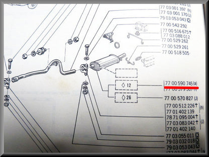 Einddemper Break – Renault 12 – OEM 7700590745