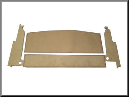 Rear parcel shelf and C-pillar upholstery beige (velours) – Renault 16 – OEM 7700531410 / 7700530986 / 7700530987 / 7700531408