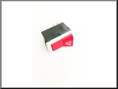 Hazard light switch (red with chrome trim) – Renault 12 – Renault 16 - Renault 4 - Renault various - OEM 7700562638