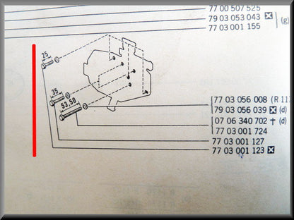 Kit de boulons de pompe à eau – Renault 12 – Renault 15 - OEM 7703001123