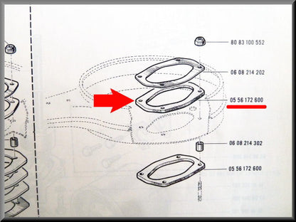 Rubber gasket between carburetor and air filter – Renault 16 TL – OEM 0556172600