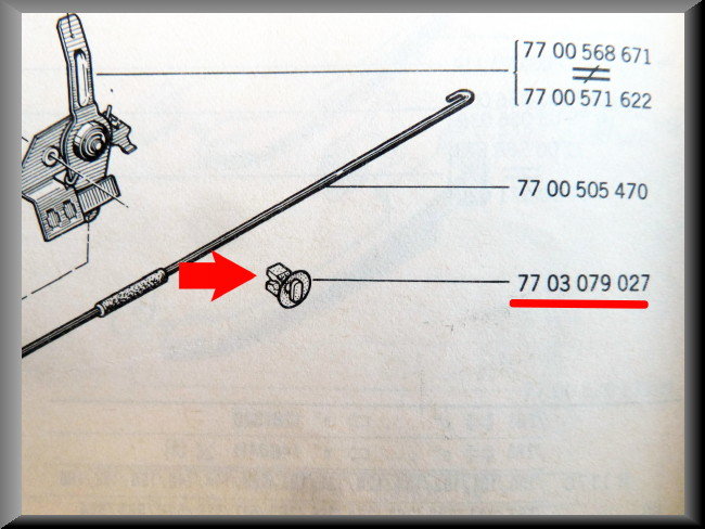 Trekstang geleider – Renault 12 – Renault 15 - Renault 17 - OEM 7703079027