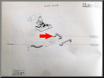 Carburateur koelslang – Renault 12 TS – OEM 7700577131