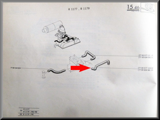 Carburateurslang – Renault 12 – OEM 7700577132