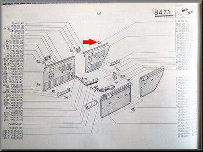 Armsteunbevestiging met moer achter – Renault 12 – Renault 15 - Renault 17 - OEM 7703081013
