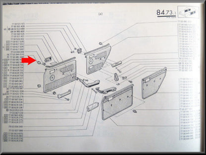 Armsteunbevestiging met moer voorzijde – Renault 12 – OEM 7703044014