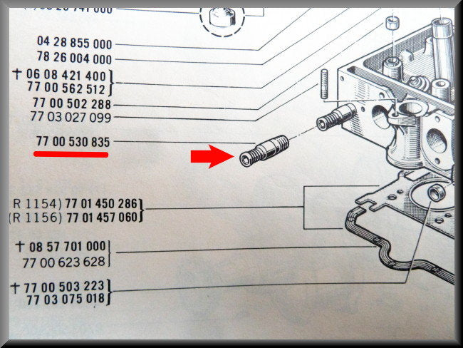 Tête de pompe à eau – Renault 16 TX, TS – OEM 7700530835