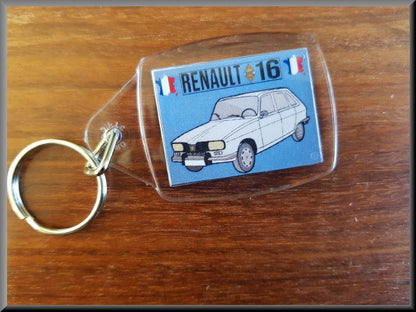 Porte-clés (blanc) – Renault 16 TL