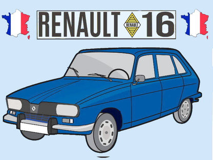Sleutelhanger (blauw) – Renault 16 TL