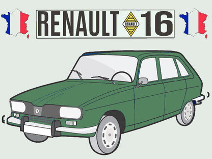 Sleutelhanger (groen) – Renault 16 TL