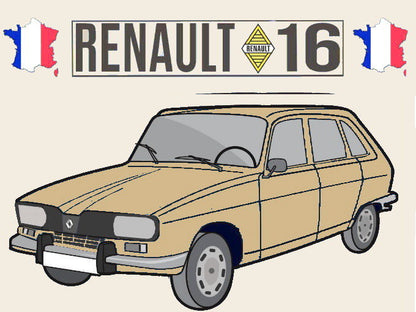 Porte-clés (beige) – Renault 16 TL