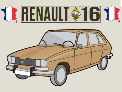 Key ring (beige) – Renault 16 TX