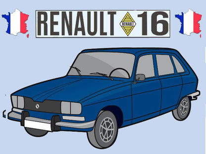 Sleutelhanger (blauw) – Renault 16 TX