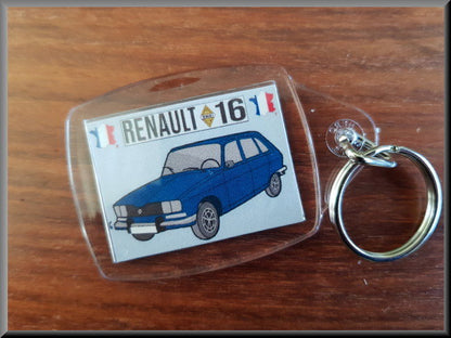 Sleutelhanger (blauw) – Renault 16 TX