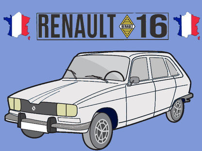 Sleutelhanger (wit) – Renault 16 TX