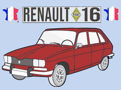 Key ring (red) – Renault 16 TX
