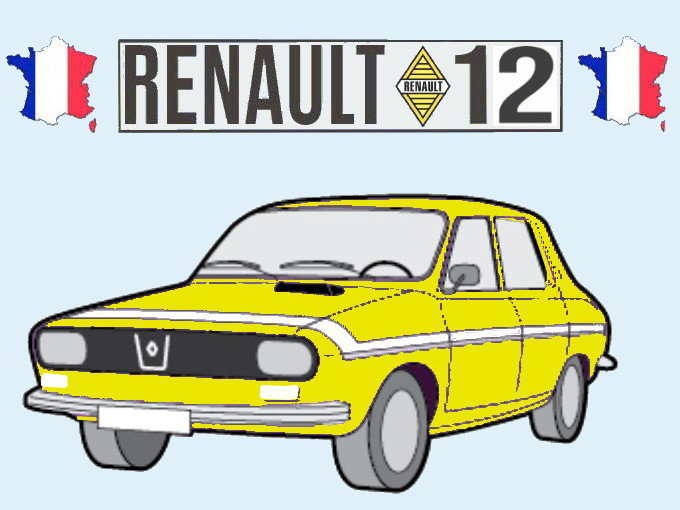 Sleutelhanger (geel) – Renault 12 Gordini