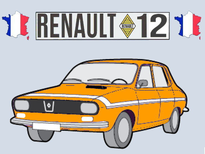 Porte-clés (orange) – Renault 12 Gordini