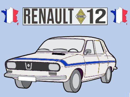 Sleutelhanger (wit) – Renault 12 Gordini