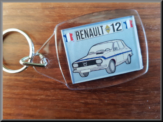 Sleutelhanger (wit) – Renault 12 Gordini