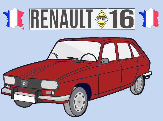 Porte-clés (rouge) – Renault 16 TL