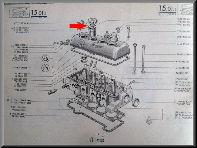 Rubber ring olie dop – Renault 16 – OEM 0608509900