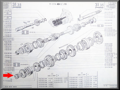 Wormwiel 385 bak (5 bak) – Renault 16 – OEM 7700611098