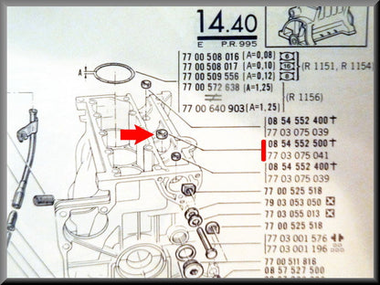 Bouchon de dessablage 16 mm – Renault 16 – OEM 7703075041 / 0854552500