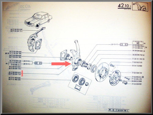 Fusee links – Renault 12 – OEM 7700555537