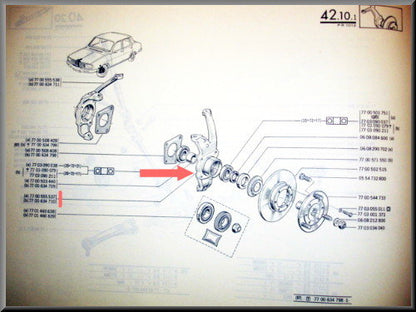 Fusee links – Renault 12 – OEM 7700555537