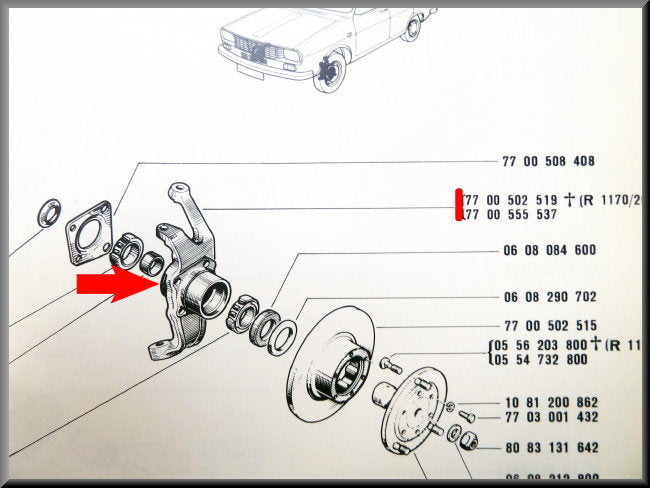 Fusee links – Renault 12 – OEM 7700555537