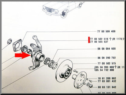 Fusee links – Renault 12 – OEM 7700555537