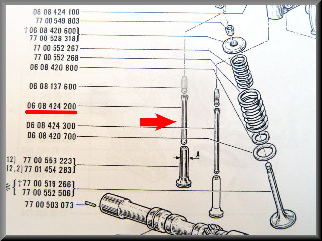Poussoir hydraulique (court) – Renault 12 Gordini – Renault 16 - Renault 17 - OEM 0608424200