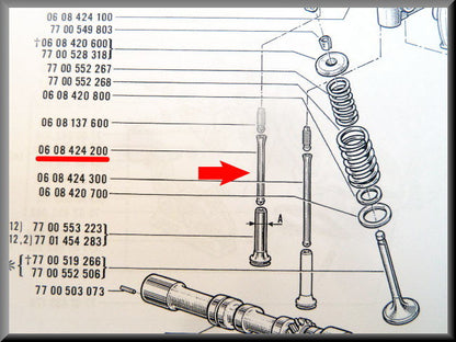 Poussoir hydraulique (court) – Renault 12 Gordini – Renault 16 - Renault 17 - OEM 0608424200