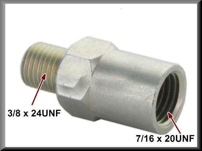 Brake pressure regulator adapter from 3/8x24 UNF to 7/16x20 UNF – Renault 16