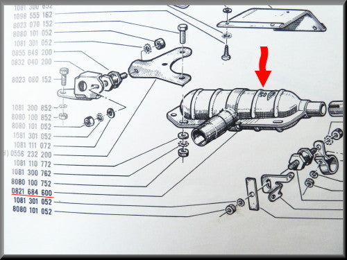 Achter demper – Renault 16 L (1150) – OEM 0821684600