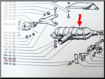 Achter demper – Renault 16 L (1150) – OEM 0821684600