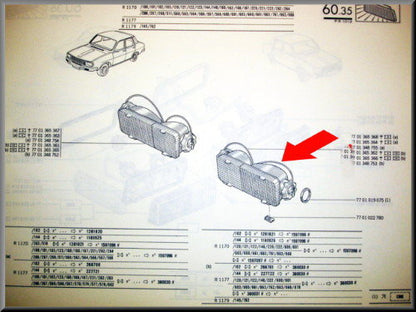 Feu de position complet gauche jaune blanc CIBIE – Renault 12 – OEM 7701348753