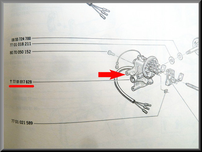 Ruitenwisser motor achterruit – Renault 16 – OEM 7701017629