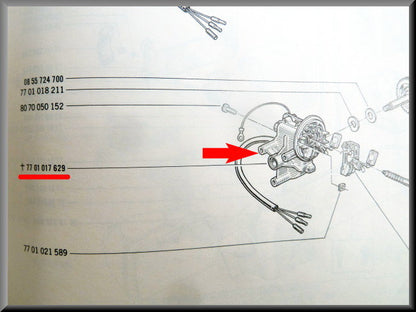 Ruitenwisser motor achterruit – Renault 16 – OEM 7701017629