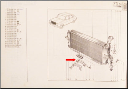 Support de radiateur – Renault 16 – OEM 7700505248